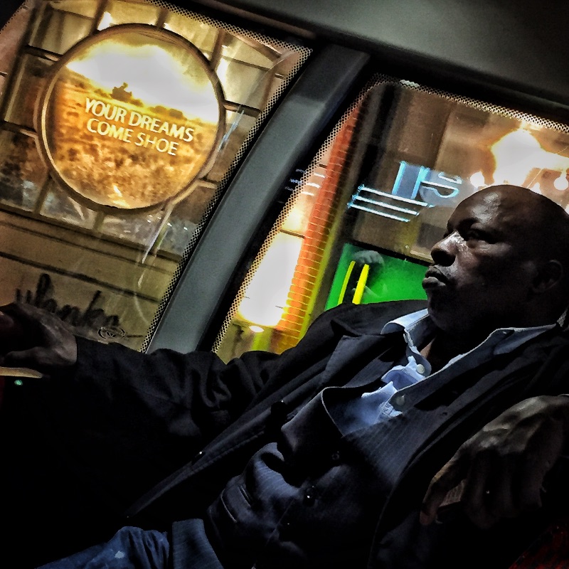 Wild Portrait on a bus, by Lissy Tomlinson