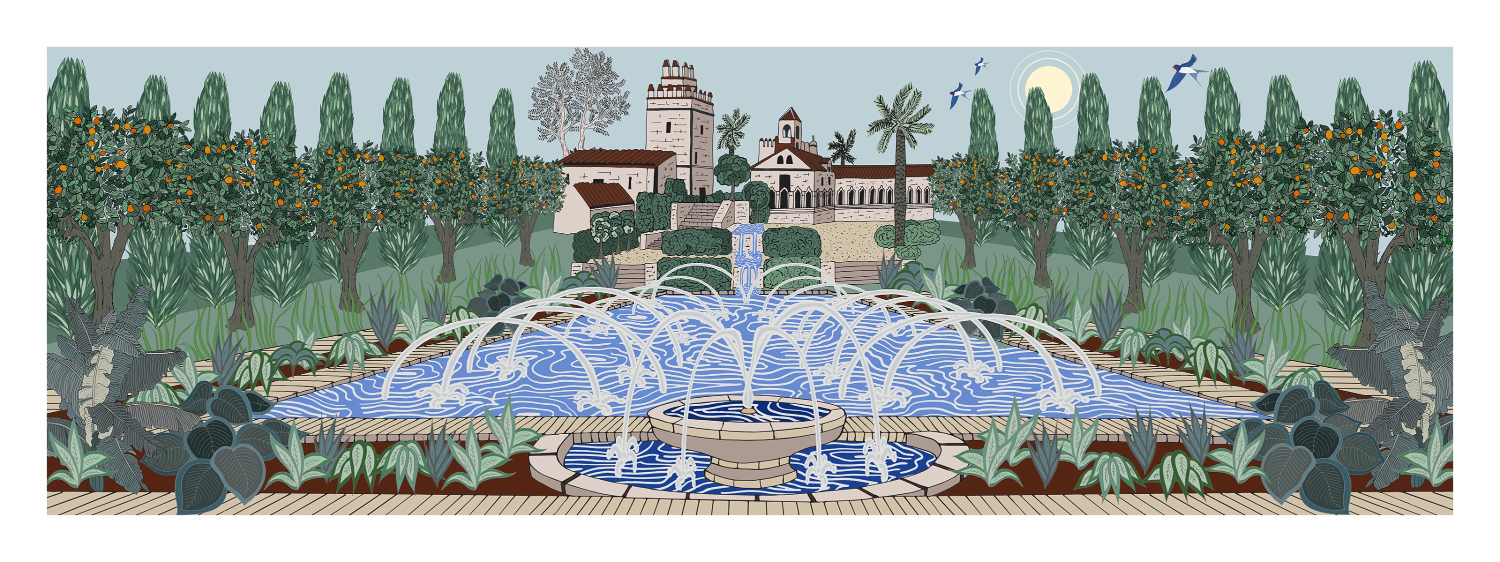 Fountains of Cordoba, Acrylic