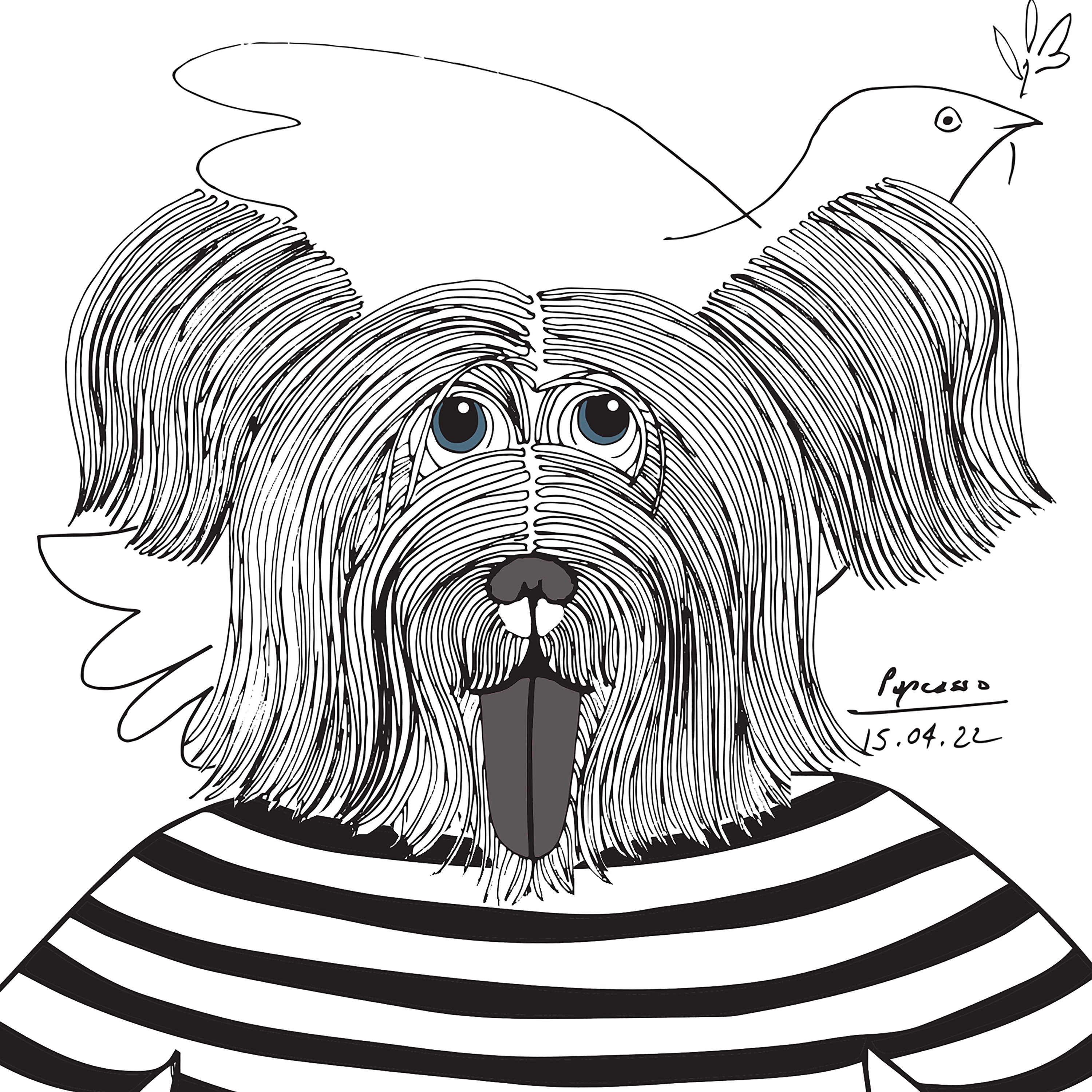 Puplo Pupcasso, Ink, Pen and Ink