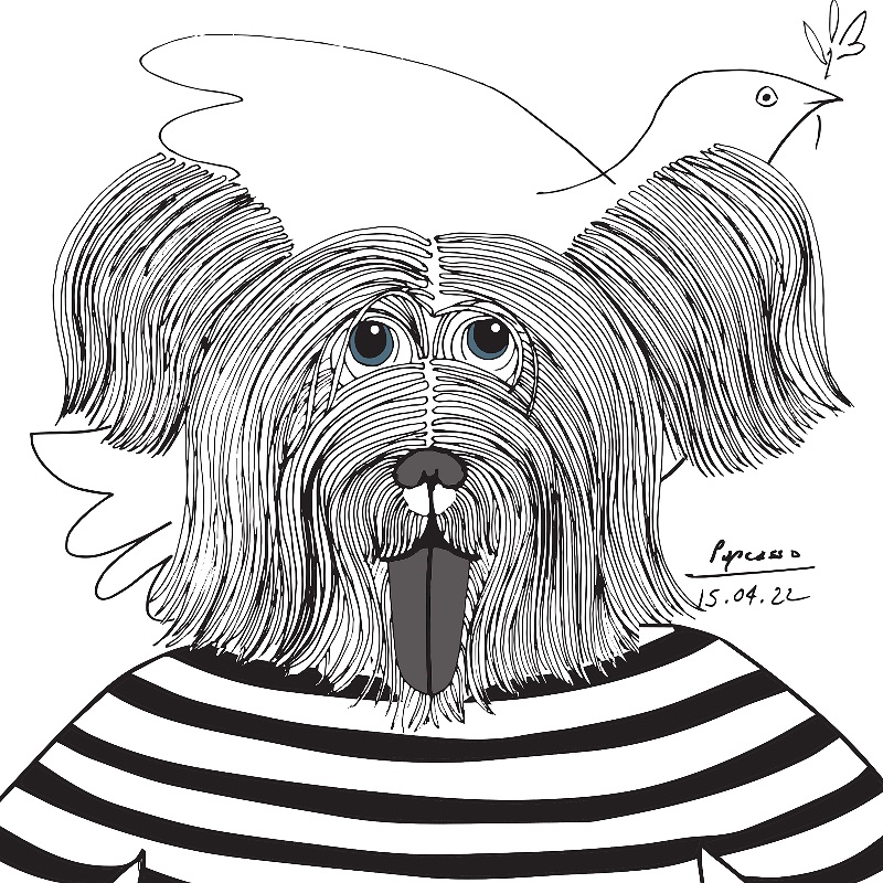 Puplo Pupcasso, by Rob Pepper